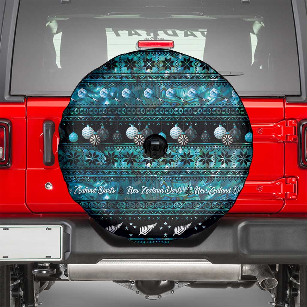 New Zealand Darts Christmas Spare Tire Cover Merry Xmas Aotearoa Maori Paua Shell LT14 - Polynesian Pride