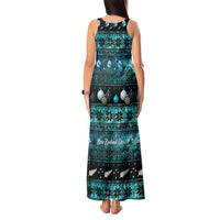 New Zealand Darts Christmas Tank Maxi Dress Merry Xmas Aotearoa Maori Paua Shell LT14 - Polynesian Pride