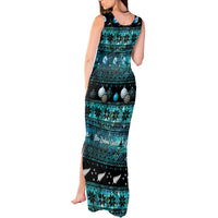 New Zealand Darts Christmas Tank Maxi Dress Merry Xmas Aotearoa Maori Paua Shell LT14 - Polynesian Pride