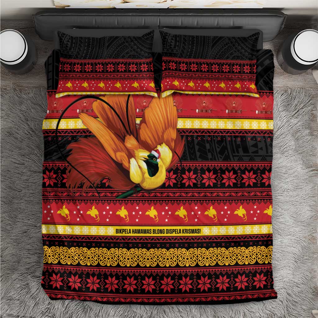 Papua New Guinea Christmas Bedding Set Bikpela hamamas blong dispela Krismas - Polynesian Pride