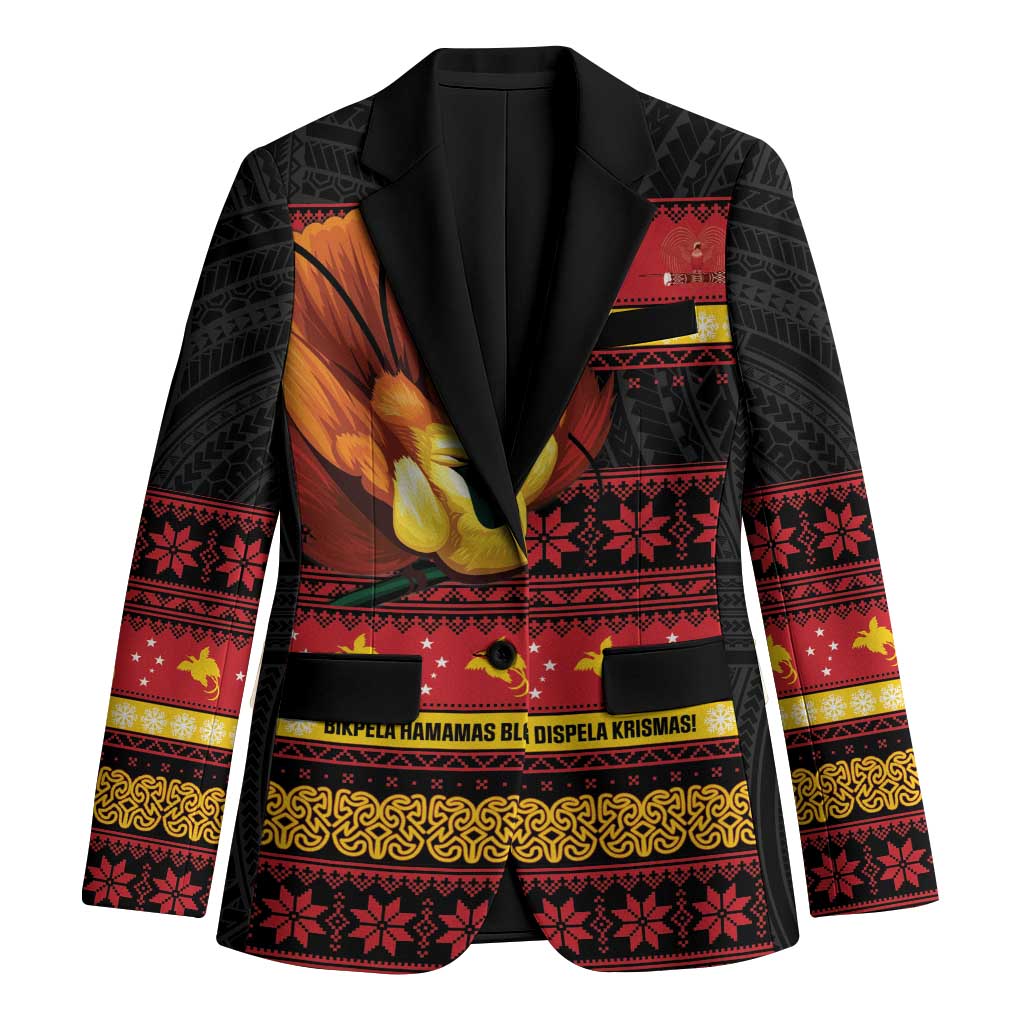 Papua New Guinea Christmas Blazer Bikpela hamamas blong dispela Krismas LT14 Unisex Red - Polynesian Pride