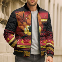 Papua New Guinea Christmas Bomber Puffer Jacket Bikpela hamamas blong dispela Krismas LT14 - Polynesian Pride