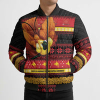 Papua New Guinea Christmas Bomber Puffer Jacket Bikpela hamamas blong dispela Krismas LT14 - Polynesian Pride