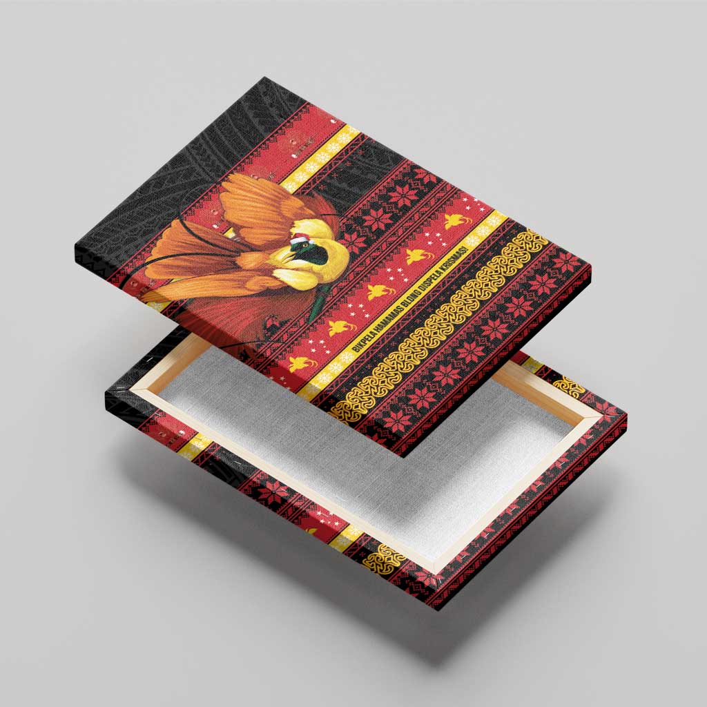 Papua New Guinea Christmas Canvas Wall Art Bikpela hamamas blong dispela Krismas LT14 - Polynesian Pride