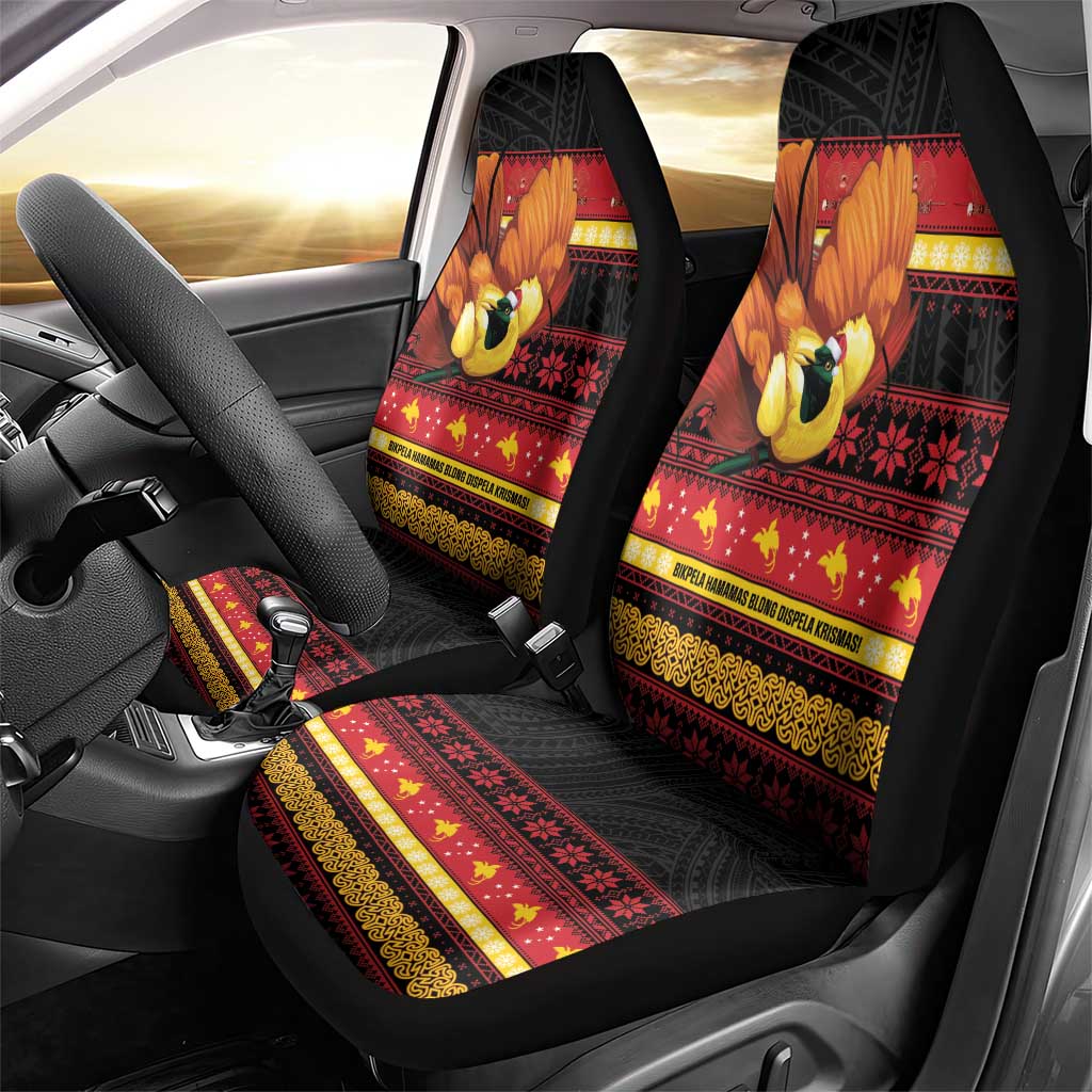 Papua New Guinea Christmas Car Seat Cover Bikpela hamamas blong dispela Krismas - Polynesian Pride