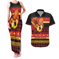 Papua New Guinea Christmas Couples Matching Tank Maxi Dress and Hawaiian Shirt Bikpela hamamas blong dispela Krismas - Polynesian Pride