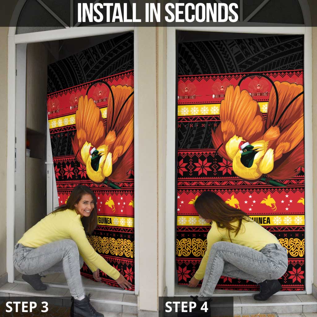 Papua New Guinea Christmas Door Cover Bikpela hamamas blong dispela Krismas - Polynesian Pride