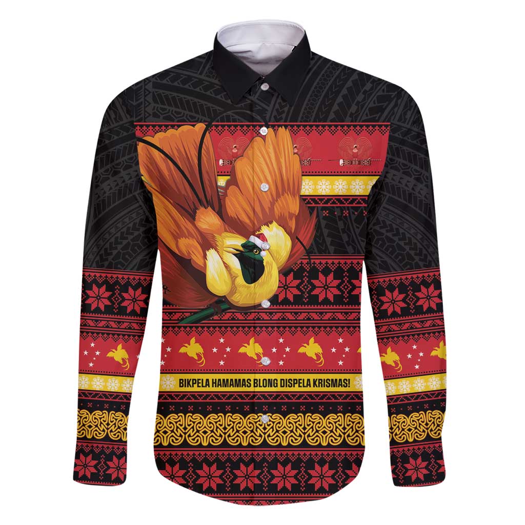 Papua New Guinea Christmas Family Matching Summer Maxi Dress and Hawaiian Shirt Bikpela hamamas blong dispela Krismas - Polynesian Pride