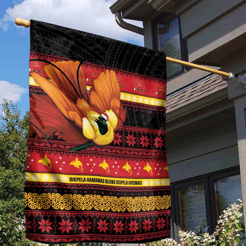 Papua New Guinea Christmas Garden Flag Bikpela hamamas blong dispela Krismas - Polynesian Pride