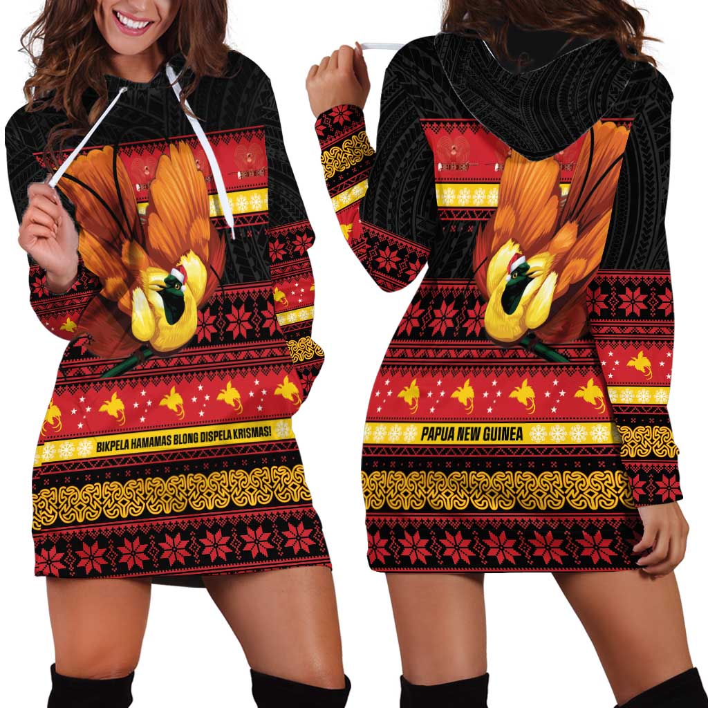 Papua New Guinea Christmas Hoodie Dress Bikpela hamamas blong dispela Krismas LT14 - Polynesian Pride