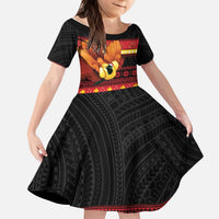 Papua New Guinea Christmas Kid Short Sleeve Dress Bikpela hamamas blong dispela Krismas - Polynesian Pride