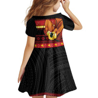 Papua New Guinea Christmas Kid Short Sleeve Dress Bikpela hamamas blong dispela Krismas - Polynesian Pride