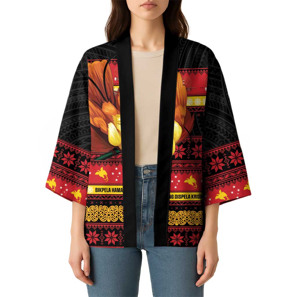 Papua New Guinea Christmas Kimono Bikpela hamamas blong dispela Krismas LT14 - Polynesian Pride
