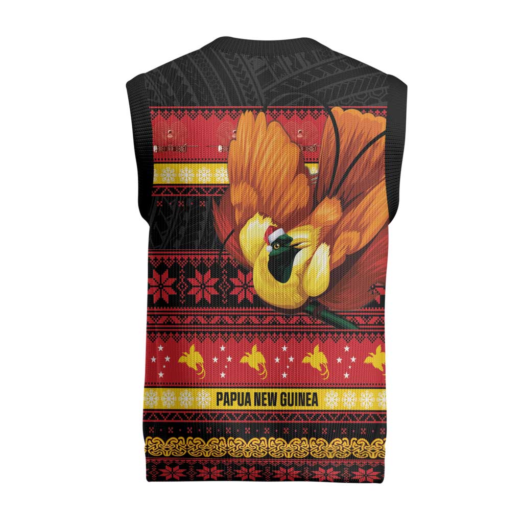Papua New Guinea Christmas Knitted V-Neck Vest Bikpela hamamas blong dispela Krismas LT14 - Polynesian Pride