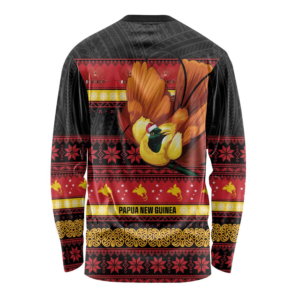 Papua New Guinea Christmas Long Sleeve Shirt Bikpela hamamas blong dispela Krismas - Polynesian Pride