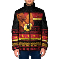 Papua New Guinea Christmas Padded Jacket Bikpela hamamas blong dispela Krismas LT14 Men Red - Polynesian Pride