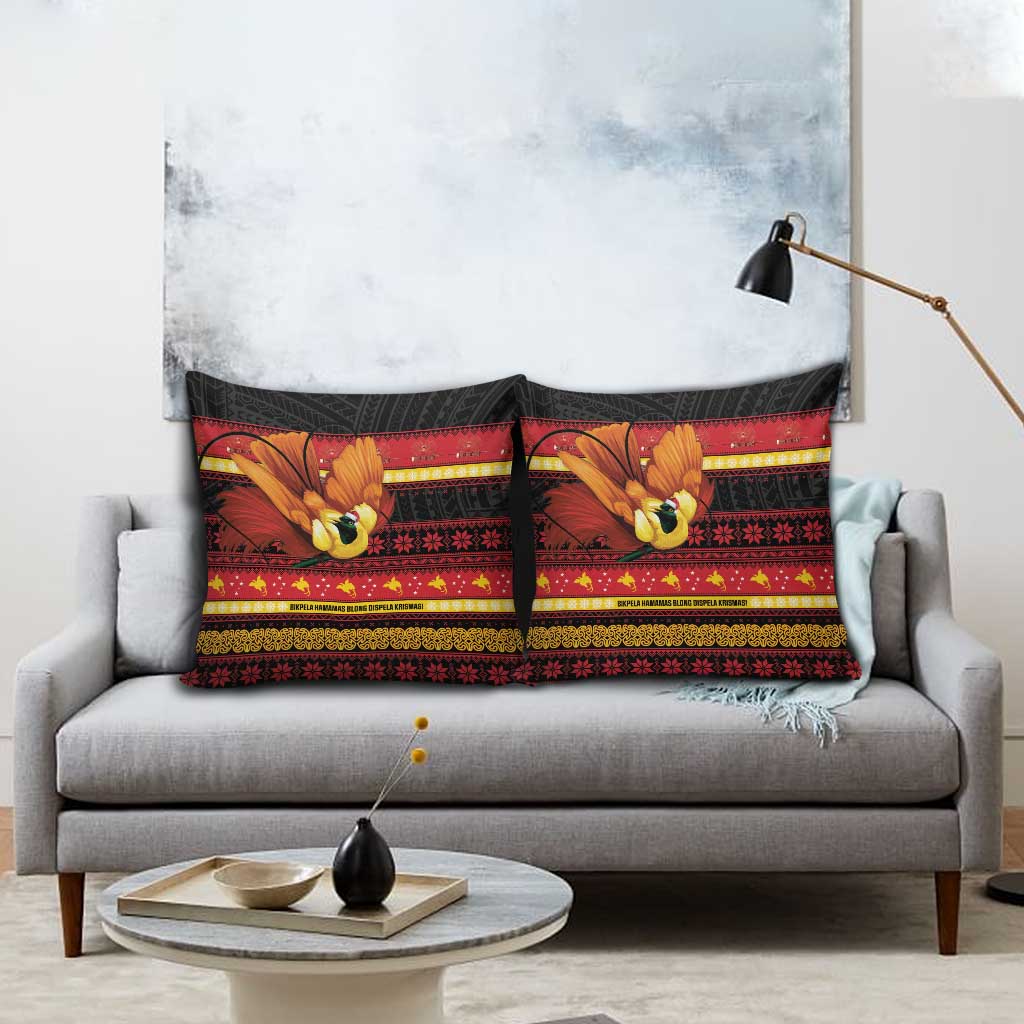 Papua New Guinea Christmas Pillow Cover Bikpela hamamas blong dispela Krismas - Polynesian Pride