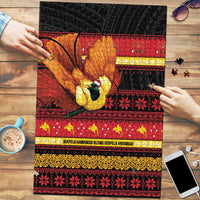 Papua New Guinea Christmas Puzzle Bikpela hamamas blong dispela Krismas LT14 Red - Polynesian Pride