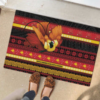 Papua New Guinea Christmas Rubber Doormat Bikpela hamamas blong dispela Krismas LT14 - Polynesian Pride