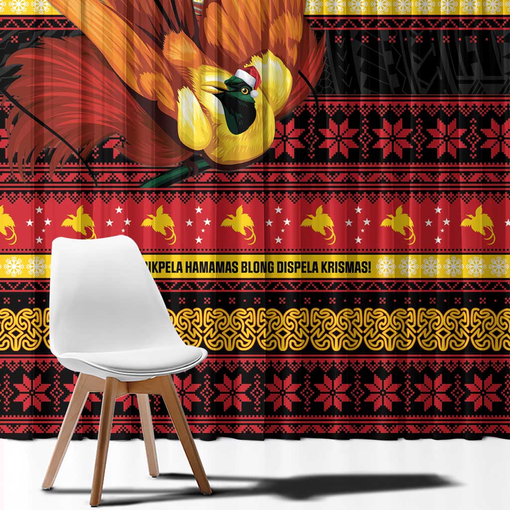 Papua New Guinea Christmas Window Curtain Bikpela hamamas blong dispela Krismas LT14 - Polynesian Pride