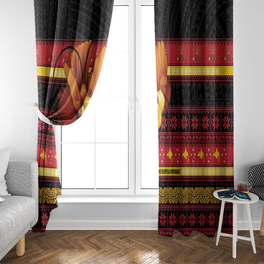 Papua New Guinea Christmas Window Curtain Bikpela hamamas blong dispela Krismas LT14 - Polynesian Pride