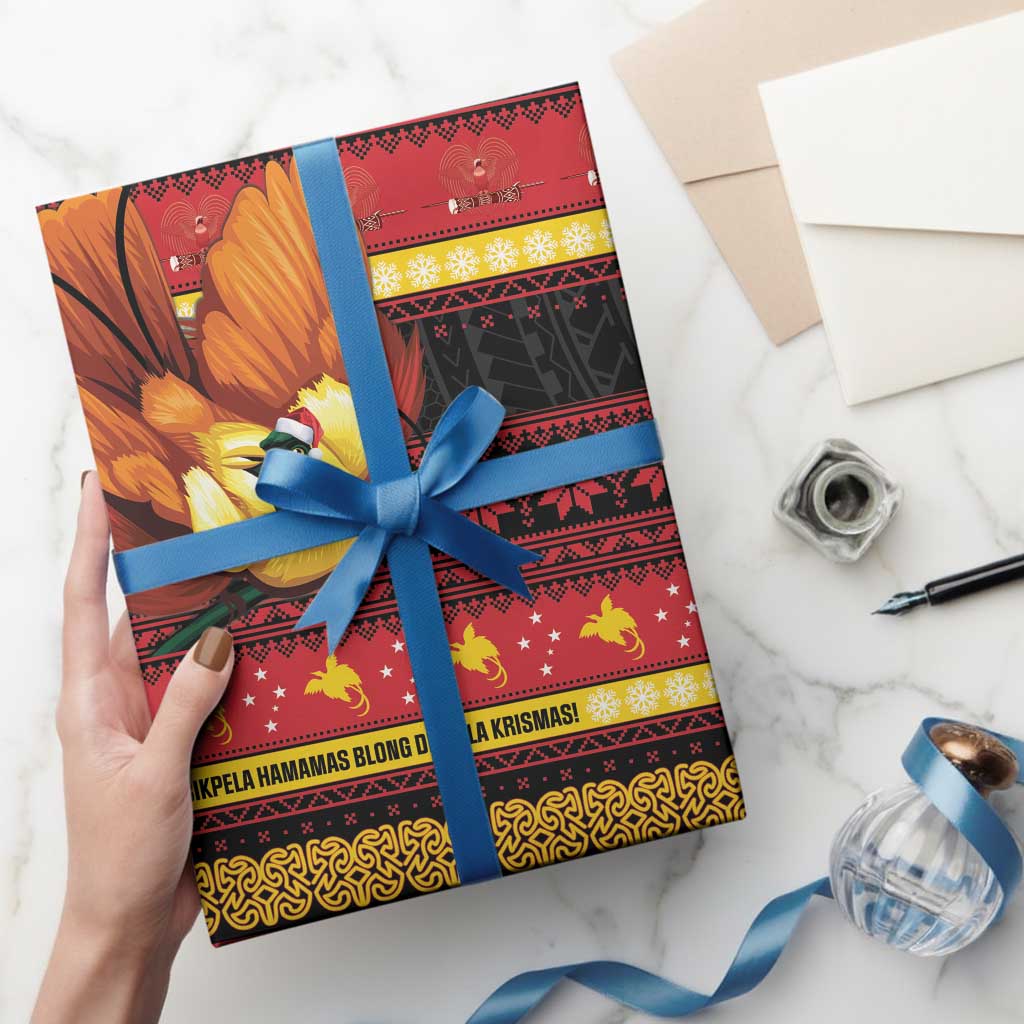 Papua New Guinea Christmas Wrapping Paper Bikpela hamamas blong dispela Krismas LT14 - Polynesian Pride