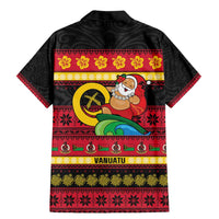Vanuatu Christmas Family Matching Mermaid Dress and Hawaiian Shirt Joyeux Noel Surfing Santa With Boar Tusk - Polynesian Pride