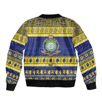 Niue Christmas Bomber Jacket Monuina e Kilisimasi Hiapo Motifs LT14 - Polynesian Pride