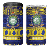 Niue Christmas 4 in 1 Can Cooler Tumbler Monuina e Kilisimasi Hiapo Motifs - Polynesian Pride