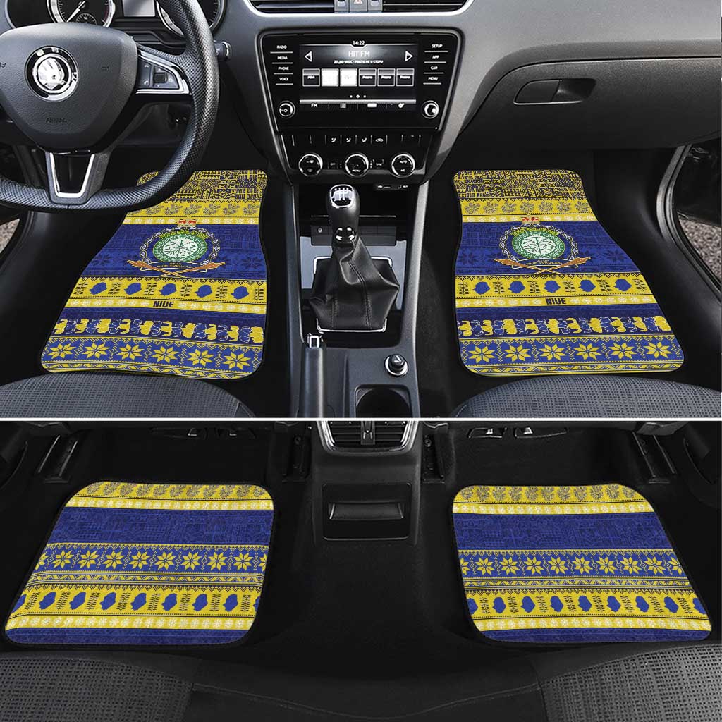 Niue Christmas Car Mats Monuina e Kilisimasi Hiapo Motifs - Polynesian Pride