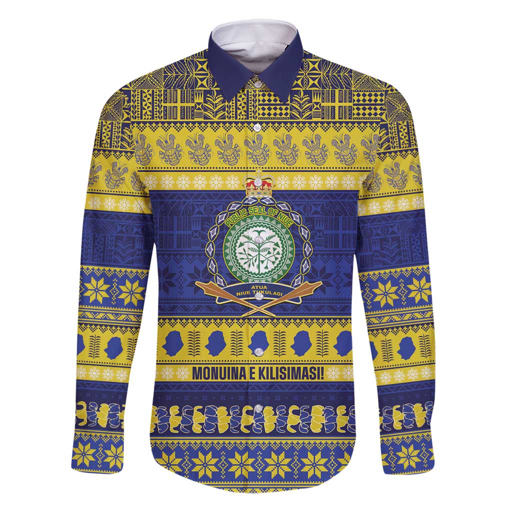 Niue Christmas Family Matching Mermaid Dress and Hawaiian Shirt Monuina e Kilisimasi Hiapo Motifs - Polynesian Pride