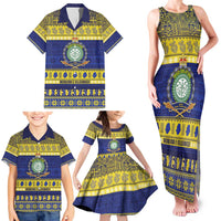 Niue Christmas Family Matching Tank Maxi Dress and Hawaiian Shirt Monuina e Kilisimasi Hiapo Motifs LT14 - Polynesian Pride