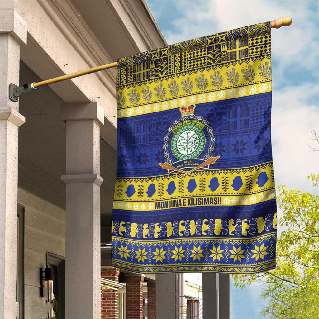 Niue Christmas Garden Flag Monuina e Kilisimasi Hiapo Motifs - Polynesian Pride