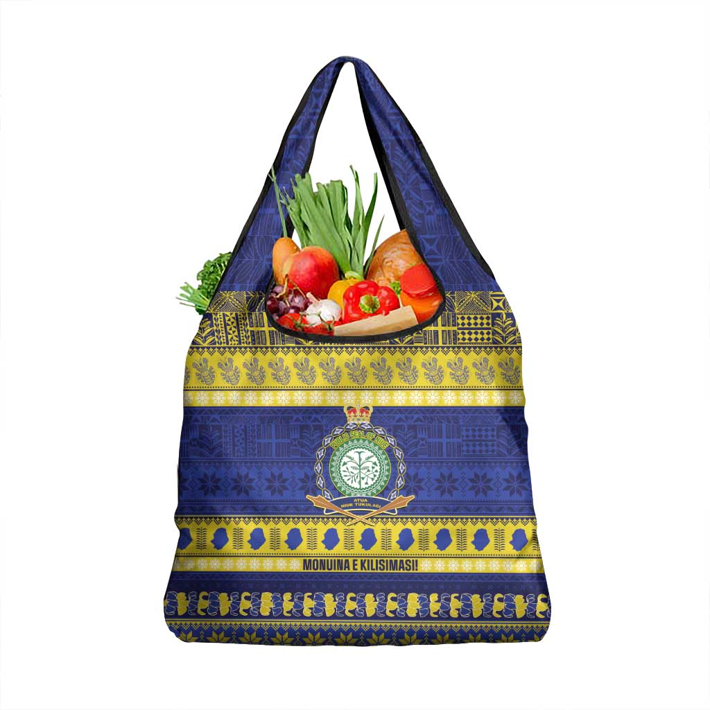 Niue Christmas Grocery Bag Monuina e Kilisimasi Hiapo Motifs - Polynesian Pride