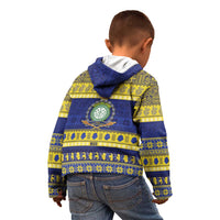 Niue Christmas Kid Hoodie Monuina e Kilisimasi Hiapo Motifs - Polynesian Pride