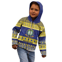 Niue Christmas Kid Hoodie Monuina e Kilisimasi Hiapo Motifs - Polynesian Pride