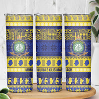 Niue Christmas Skinny Tumbler Monuina e Kilisimasi Hiapo Motifs - Polynesian Pride