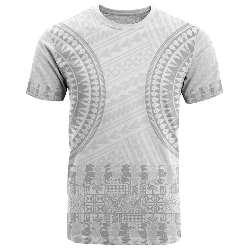 Niue White Sunday T Shirt Tapu Fanau Ia Puakenikeni Hiapo Pattern - Polynesian Pride