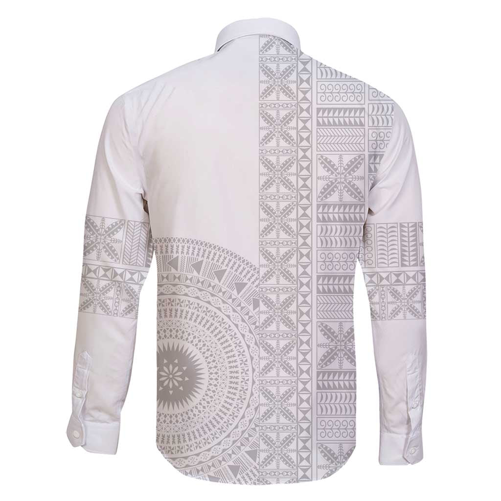 Niue White Sunday Family Matching Off Shoulder Short Dress and Hawaiian Shirt Half Hiapo Pattern Vibes - Polynesian Pride