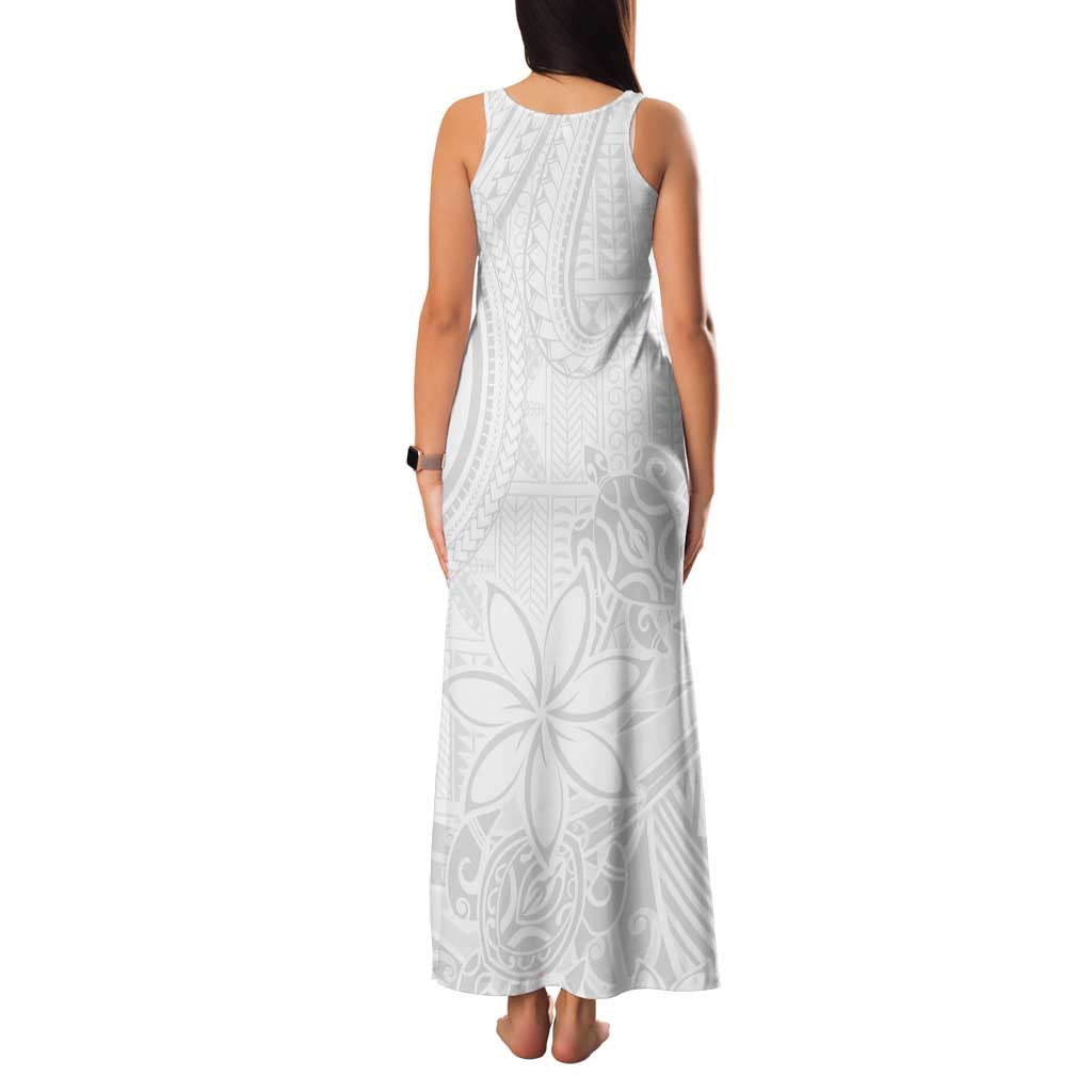 Tapu Fanau Ia Niue Family Matching Tank Maxi Dress and Hawaiian Shirt Happy White Sunday Unique Hiapo LT14 - Polynesian Pride