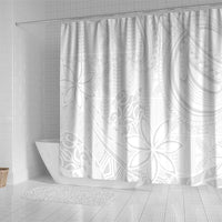 Tapu Fanau Ia Niue Shower Curtain Happy White Sunday Unique Hiapo - Polynesian Pride