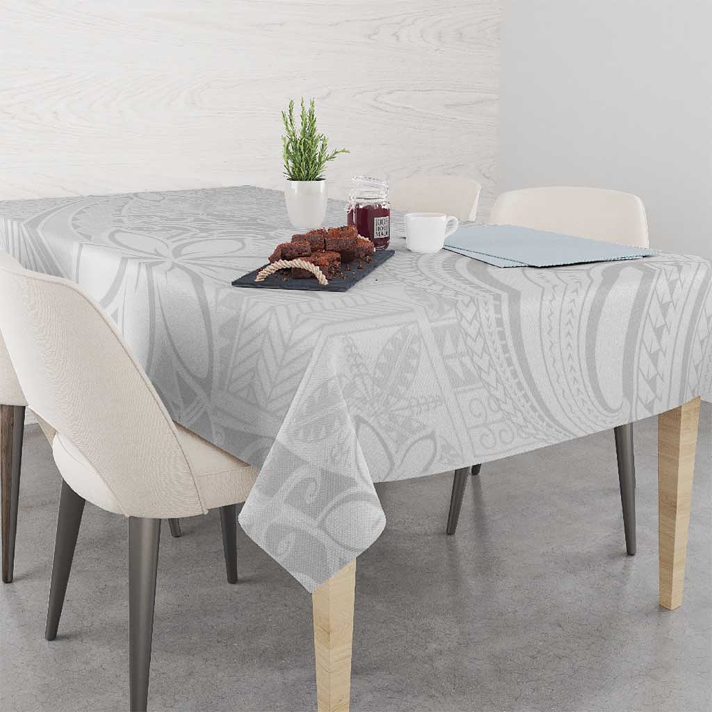 Tapu Fanau Ia Niue Tablecloth Happy White Sunday Unique Hiapo - Polynesian Pride