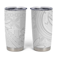 Tapu Fanau Ia Niue Tumbler Cup Happy White Sunday Unique Hiapo - Polynesian Pride