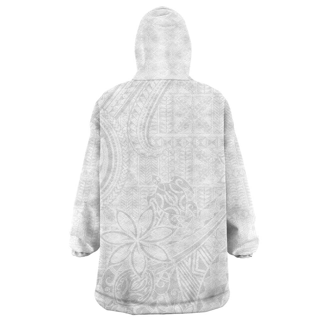 Tapu Fanau Ia Niue Wearable Blanket Hoodie Happy White Sunday Unique Hiapo - Polynesian Pride