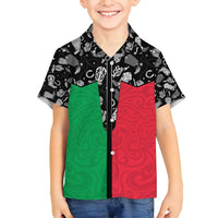 Vanuatu Cowboy Family Matching Tank Maxi Dress and Hawaiian Shirt Cowboy Symbols Split Stylized - Polynesian Pride