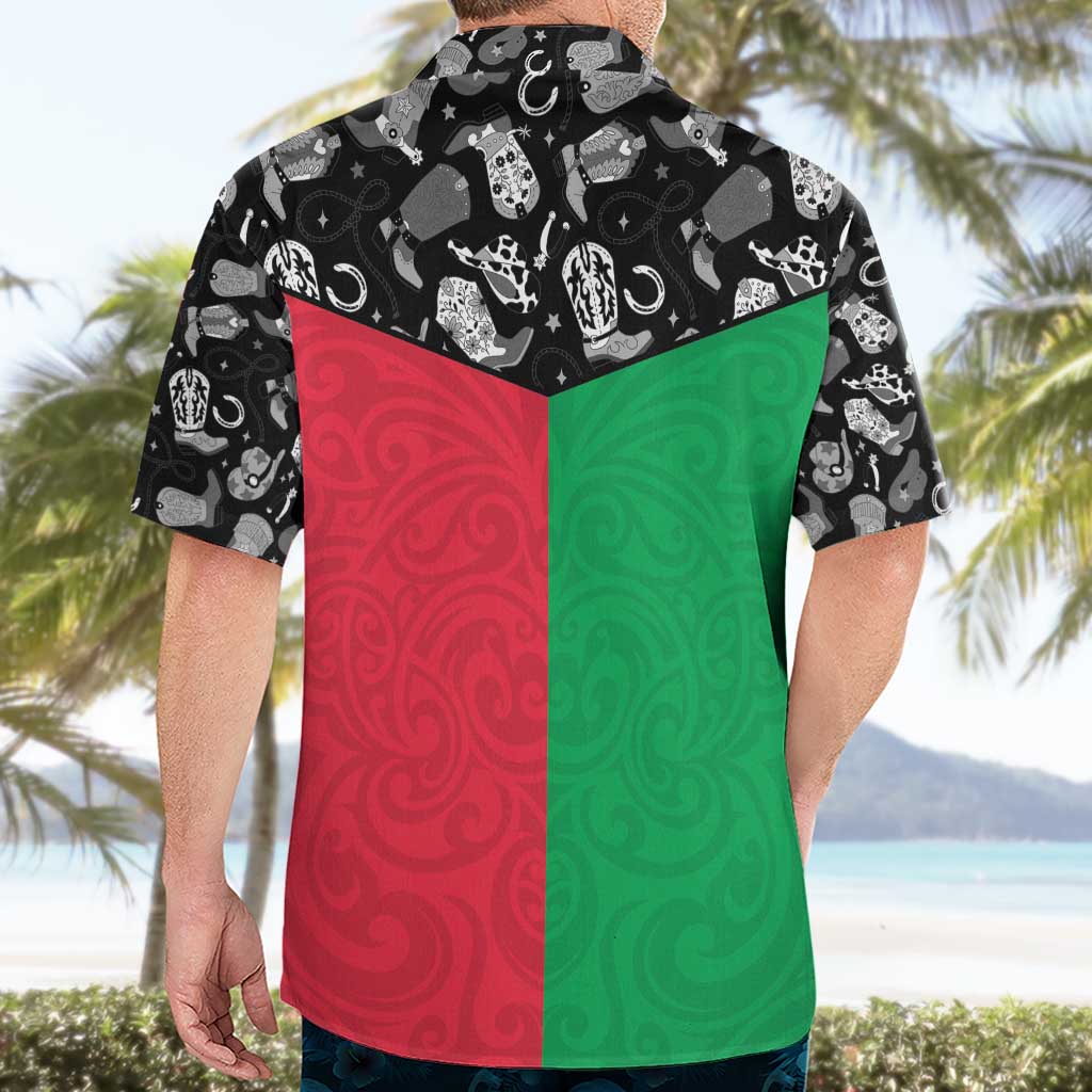 Vanuatu Cowboy Hawaiian Shirt Cowboy Symbols Split Stylized - Polynesian Pride