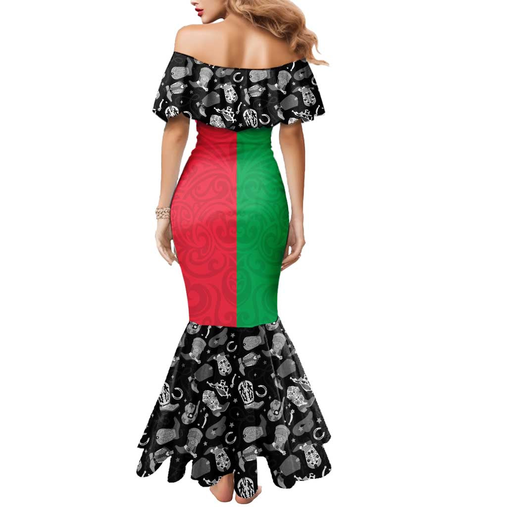 Vanuatu Cowboy Mermaid Dress Cowboy Symbols Split Stylized LT14 - Polynesian Pride