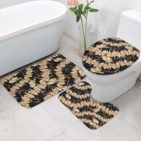 Vanuatu Cowboy Bathroom Set Seamless Straw Hats Hibiscus - Polynesian Pride