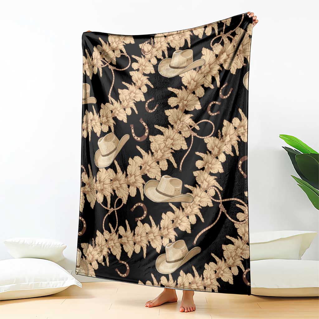 Vanuatu Cowboy Blanket Seamless Straw Hats Hibiscus - Polynesian Pride