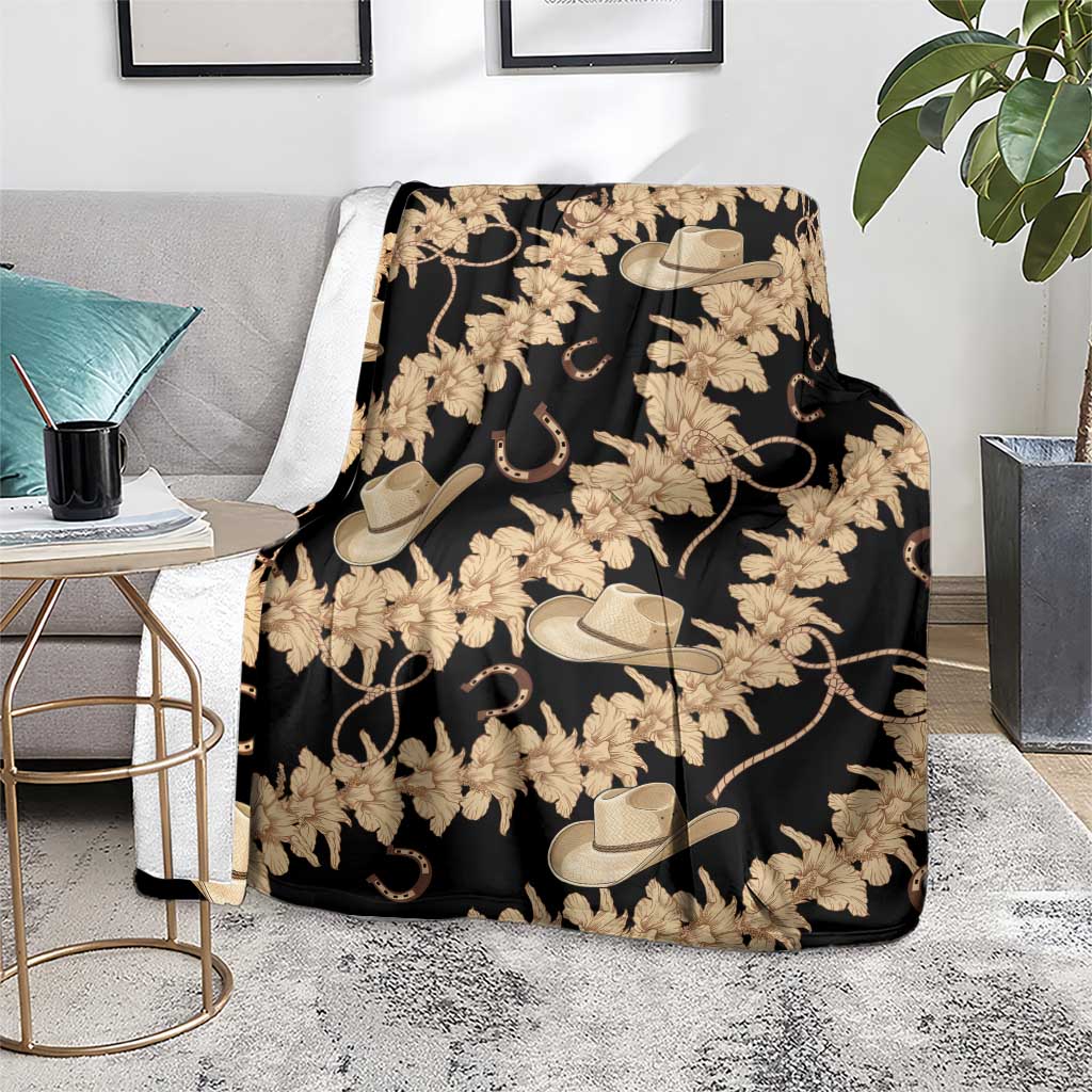 Vanuatu Cowboy Blanket Seamless Straw Hats Hibiscus - Polynesian Pride